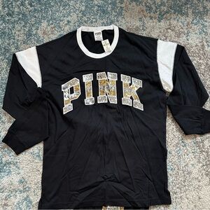 Victoria's Secret PINK Black and White Long Sleeve Shirt